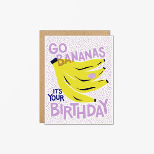 Bananas Birthday Card