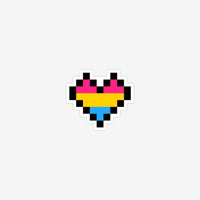 Pan Pixel Heart Sticker