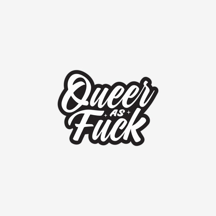 Queer As Fuck Classic Script Sticker