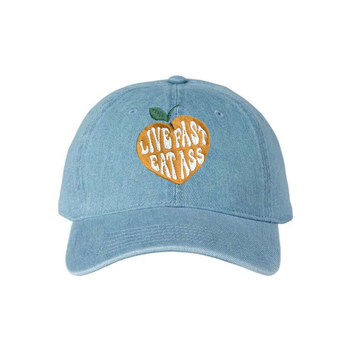 Live Fast Eat Ass Denim Hat