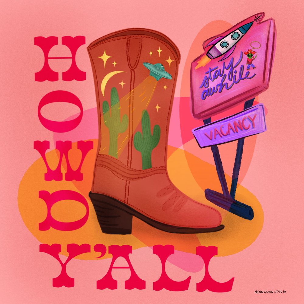 Howdy Y'all Giclée Print