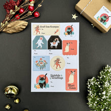 Load image into Gallery viewer, Holiday Monsters Gift Tag Sheet