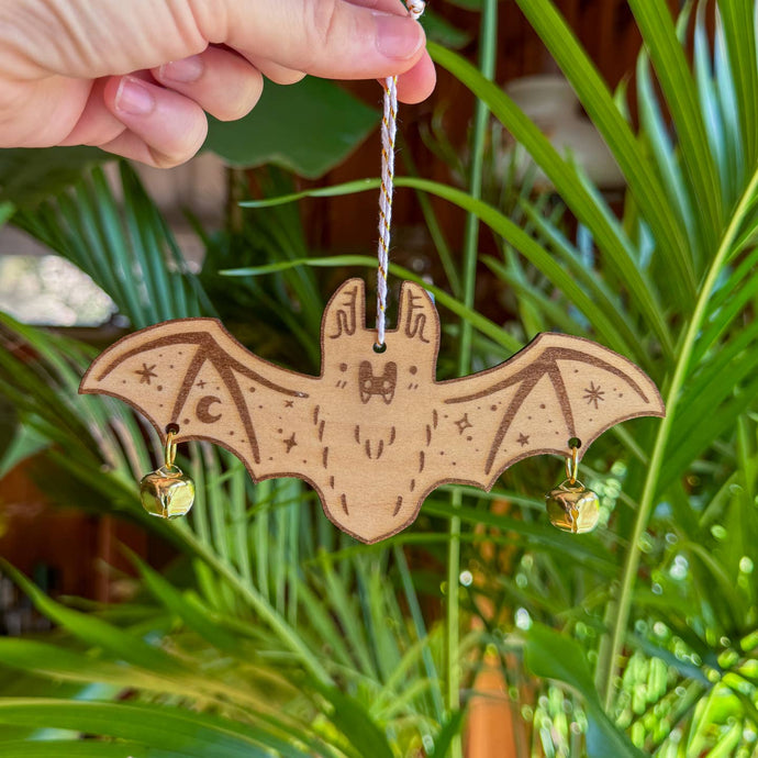 Wooden Bat Ornament