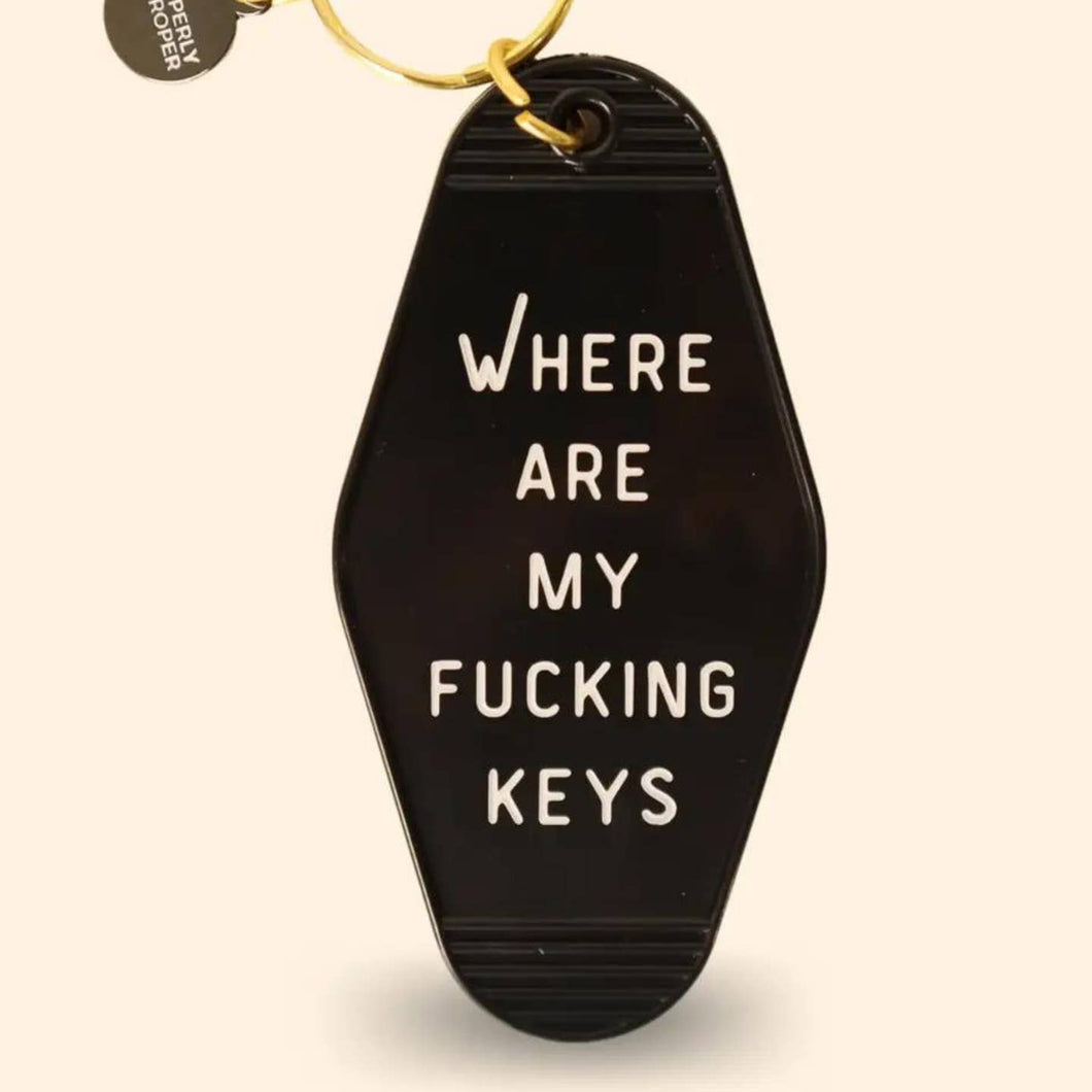 Where Are My Keys - Motel Keychain