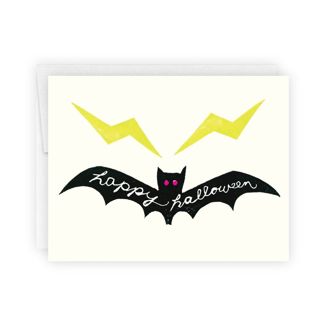 Happy Halloween Bat Card