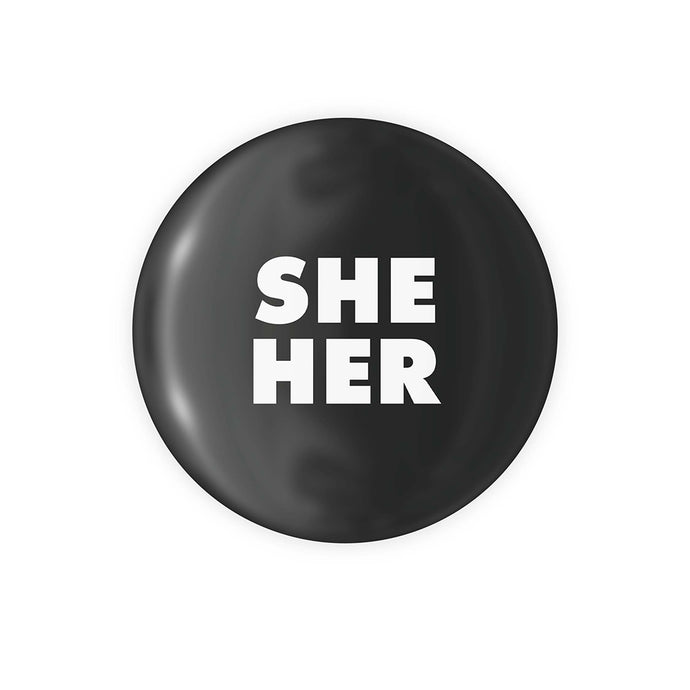 She / Her Pronoun Button