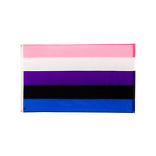 Load image into Gallery viewer, Hand-sewn Genderfluid Pride Flag